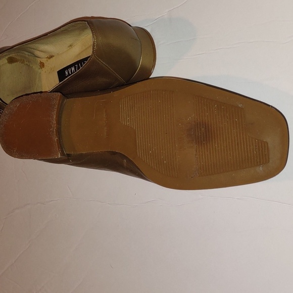 Stuart Weitzman Gold Loafers - Picture 9 of 13